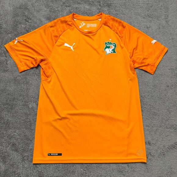 Ivory Coast National Soccer Team Puma Jersey Mens M Orange 2014 - Picture 1 of 7